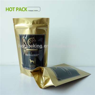 reusable zipper pink salt packaging food plastic stand up printed customized bag with window